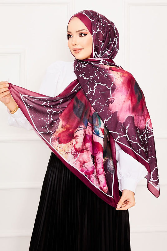 Leaf Pattern Soft Shawl -2