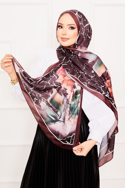 Leaf Pattern Soft Shawl -5