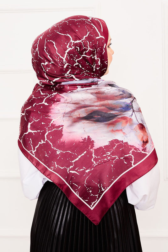 Leaf Pattern Soft Shawl -7