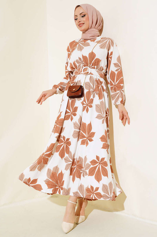 ورقة منقوشة فستان مولانا لاتيه