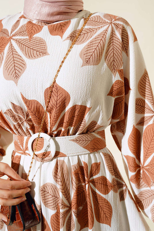 ورقة منقوشة فستان مولانا لاتيه