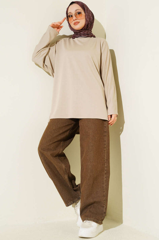 Yarasa Kol Basic Tunica Loyşa Beige