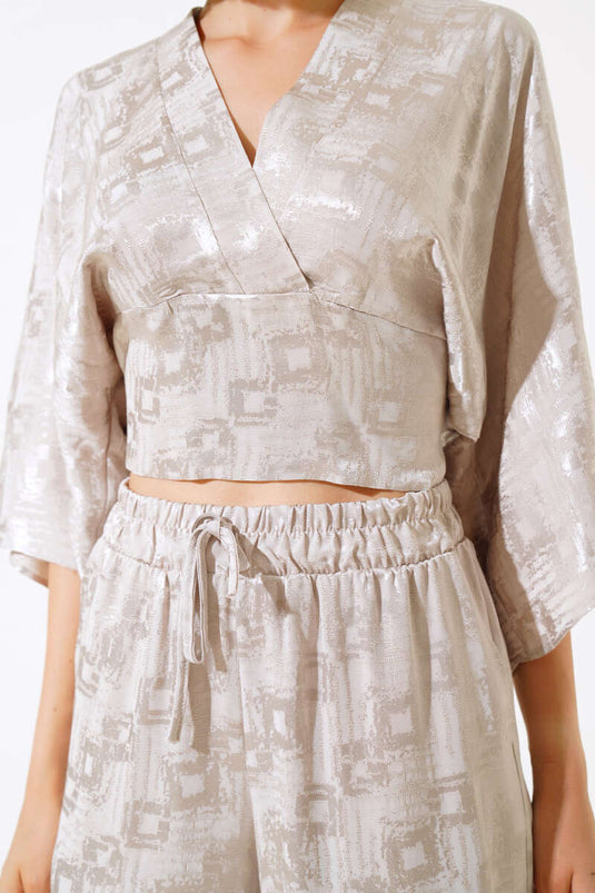 Yarasa Kol Bel Lastikli Jakar İkili Takım Taş