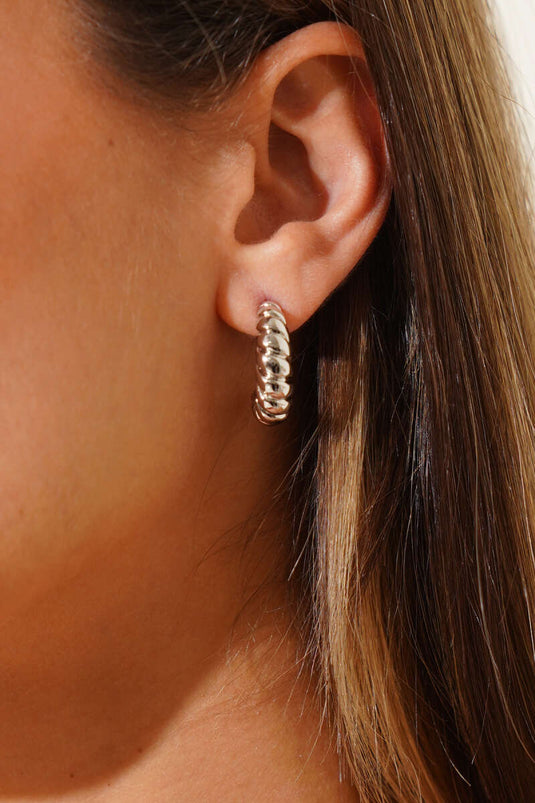 Half Moon Earrings Silver