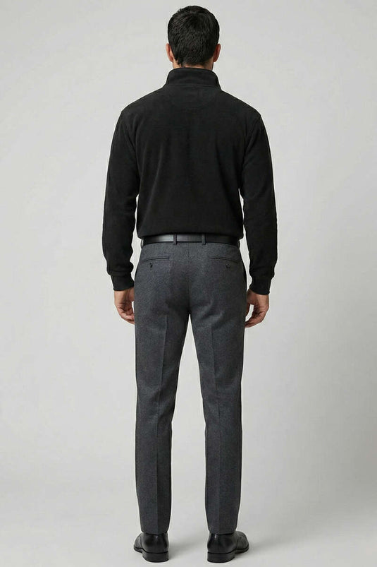 Half-Zip Fleece Men's Sweatshirt Black