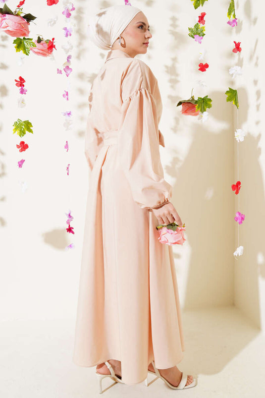 Palloncino con mezza cerniera Col Tercotton Elbise Beige