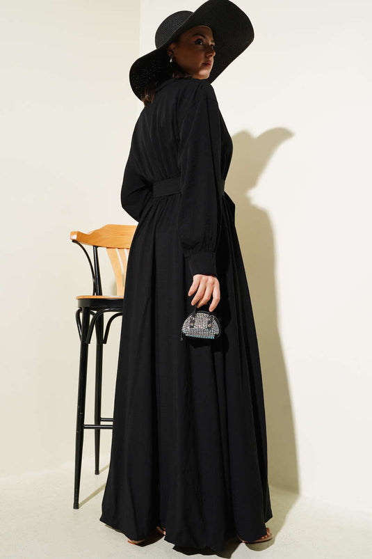 فستان مولانا نصف سحاب أسود