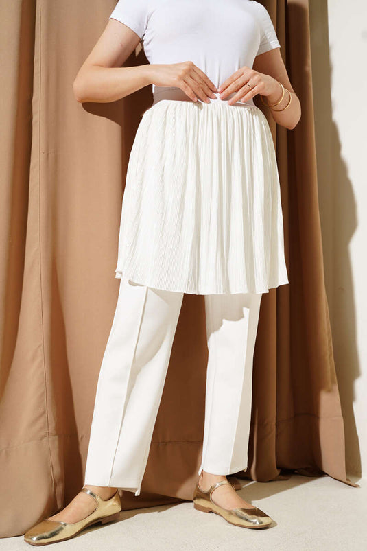 Demi-chemise plissée sous-vêtements blancs