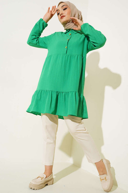 Yarım Pat Bürümcük Tunik Benetton