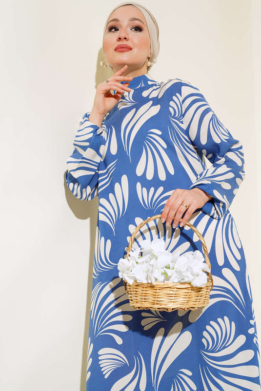 سلسلة طوابع الصيف فستان نيلي