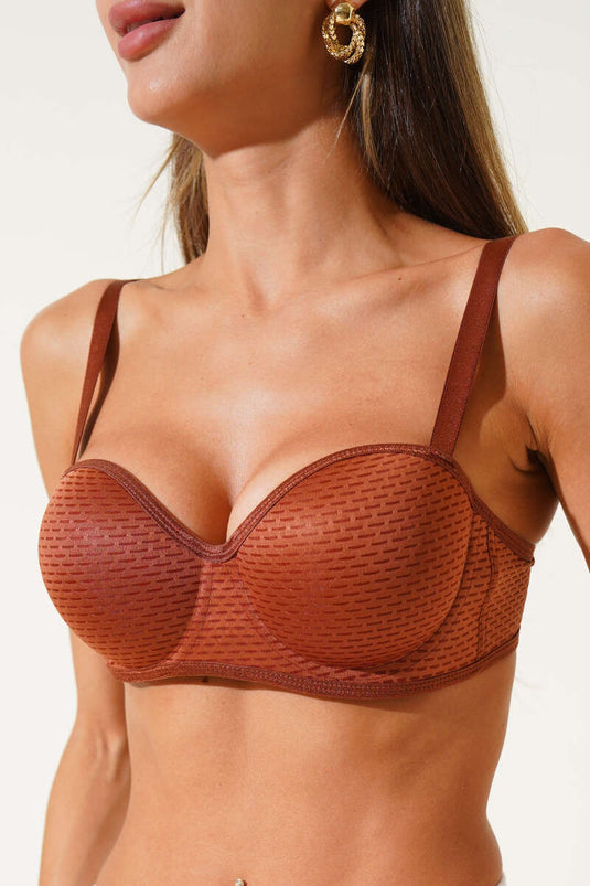 Reggiseno intero non imbottito color rame