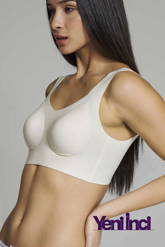 Yeni İnci Bra Woow Kalın Askılı Sütyen Ekru