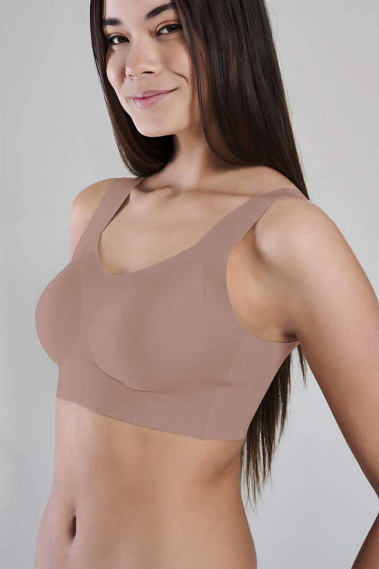 Yeni İnci Bra Woow Kalın Askılı Sütyen Vizon