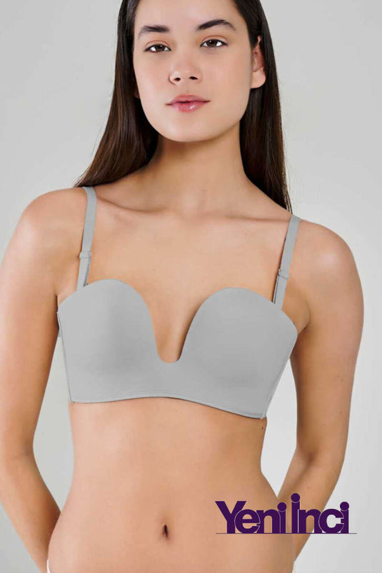 Soutien-gorge sans bretelles New Pearl Bra Woow Gris