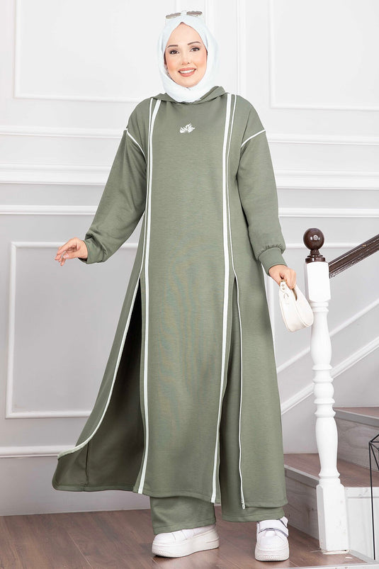 Minz Hooded Tunic Und Pants Set