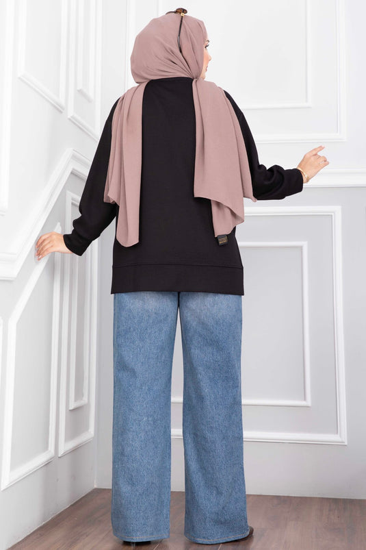 Oysho Tuniek Met Split Voor Zwart