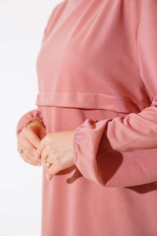 Slit Long Double Suit Dusty Rose