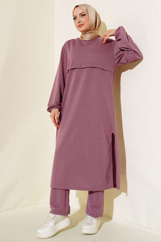 Costume Double Long Fente Magenta