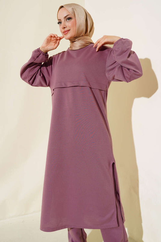 Costume Double Long Fente Magenta