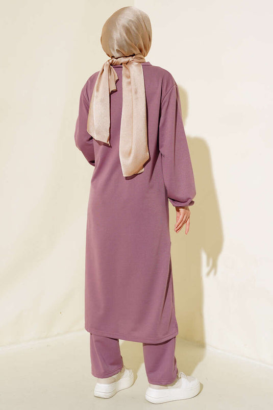 Costume Double Long Fente Magenta