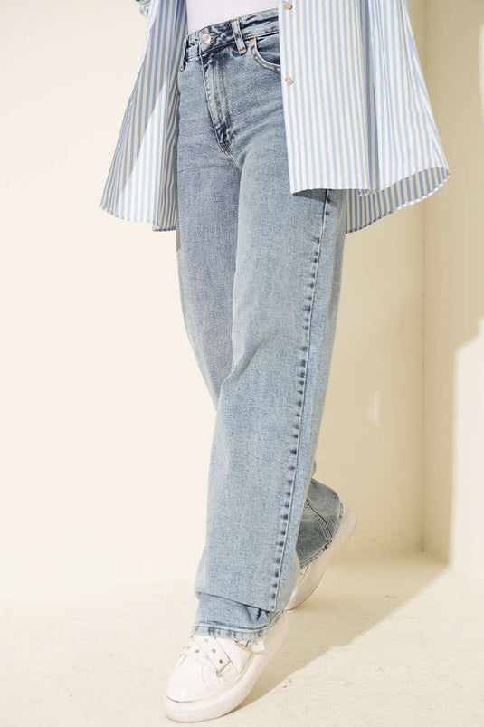 Pantalon ample taille haute Snow Medium