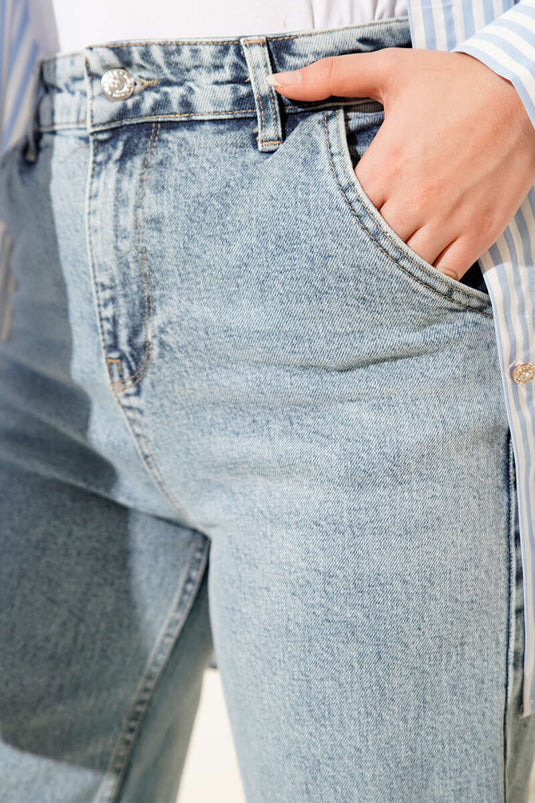 Pantalon ample taille haute Snow Medium