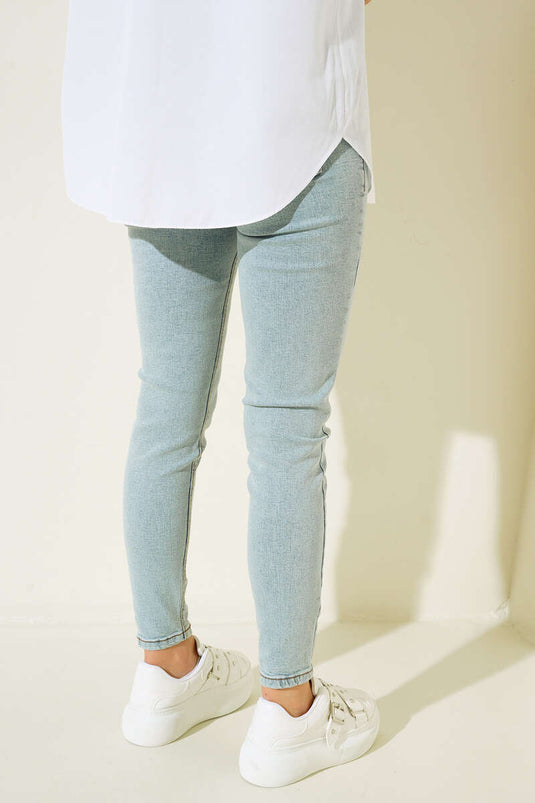 بنطلون عالي الخصر ذو أرجل نحيفة للثلج في الهواء الطلق