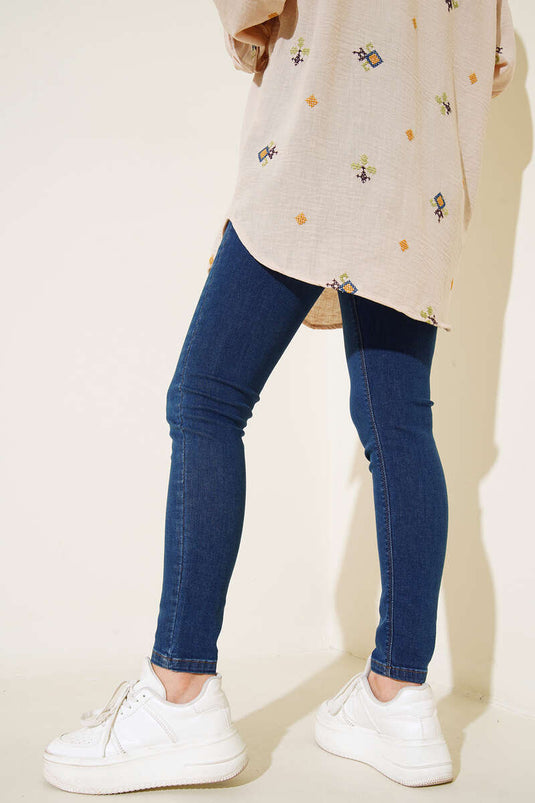 بنطلون جينز بخصر عالي