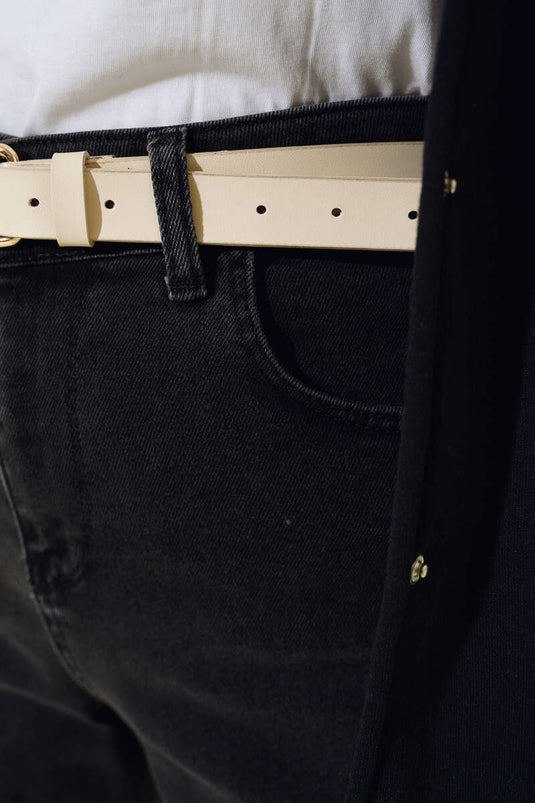 Jean taille haute fumé