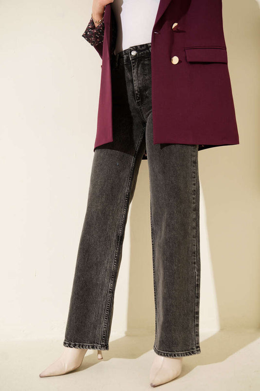 بنطال بالازو خصر عالي لون كركي داكن