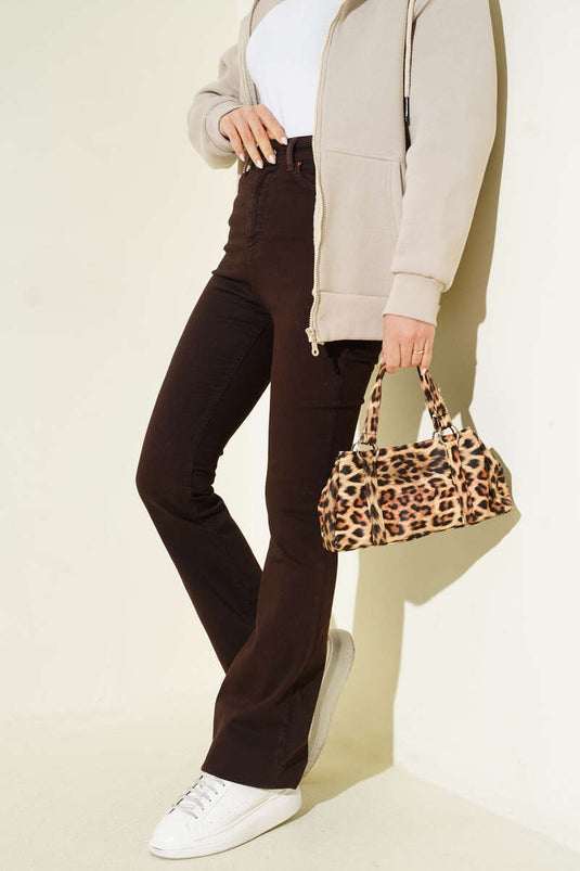 بنطال يوكسيل بيل إسبانيول باجا باللون البني