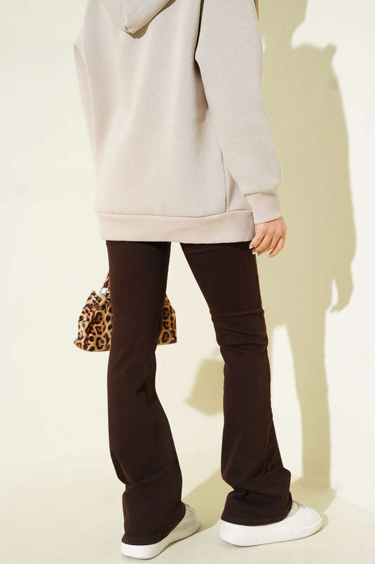 بنطال يوكسيل بيل إسبانيول باجا باللون البني