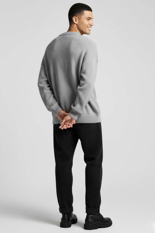 Yumoş Knit Men's Sweater, Grey