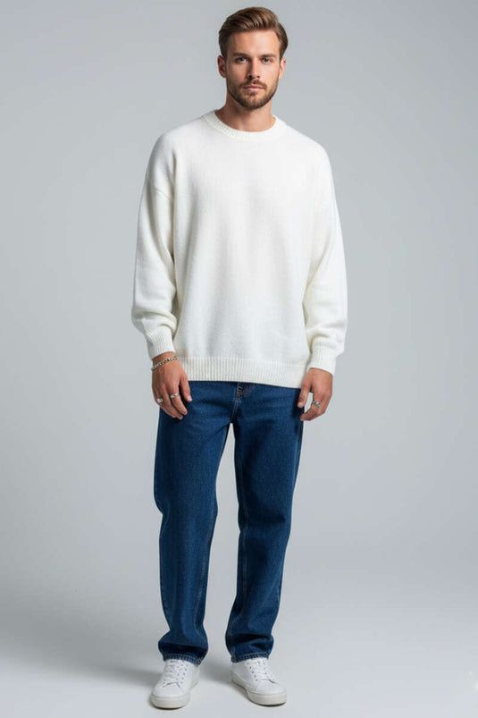 Yumoş Knit Men's Sweater Bone