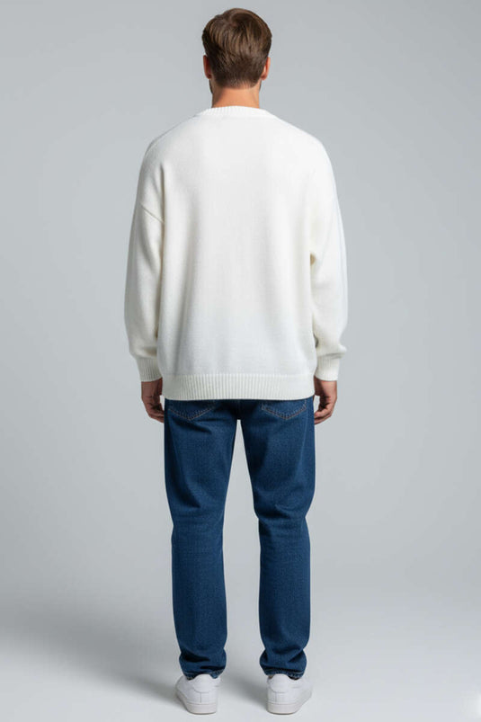 Yumoş Knit Men's Sweater Bone