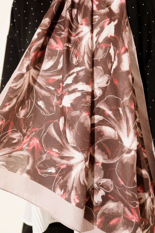 Zambak Muster Weicher Schal Sandbeige