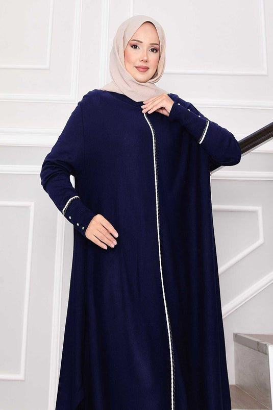 Tunique élégante en maille Mevlana à rayures pailletées couleur saxophone