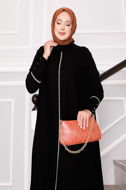 تونيك مولانا المخطط الأنيق باللون الأسود