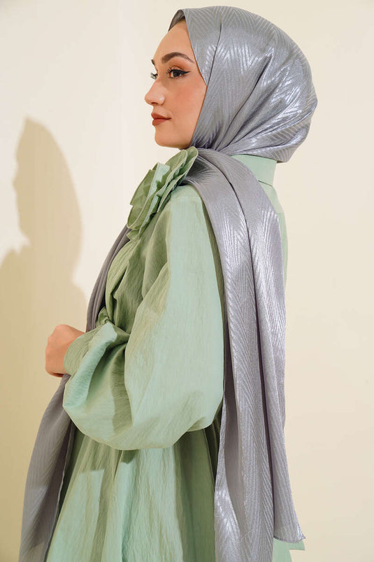 Châle Melisa à Motif Zigzag Fumé