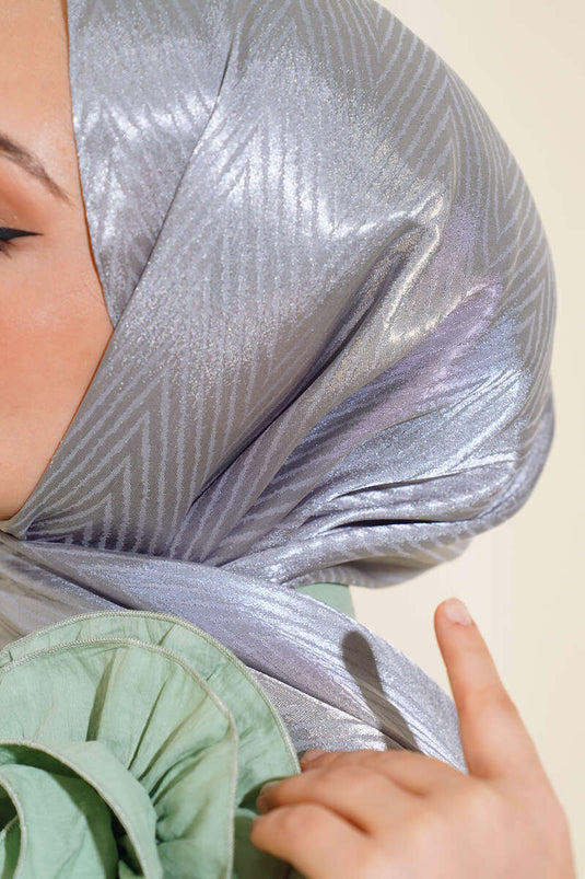 Châle Melisa à Motif Zigzag Fumé