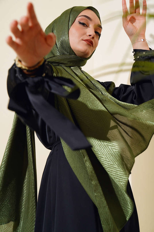 نمط متعرج ميليسا شال الكاكي