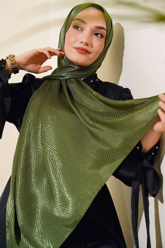 نمط متعرج ميليسا شال الكاكي