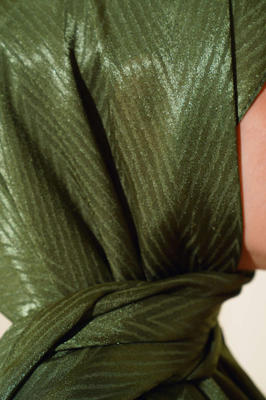 نمط متعرج ميليسا شال الكاكي