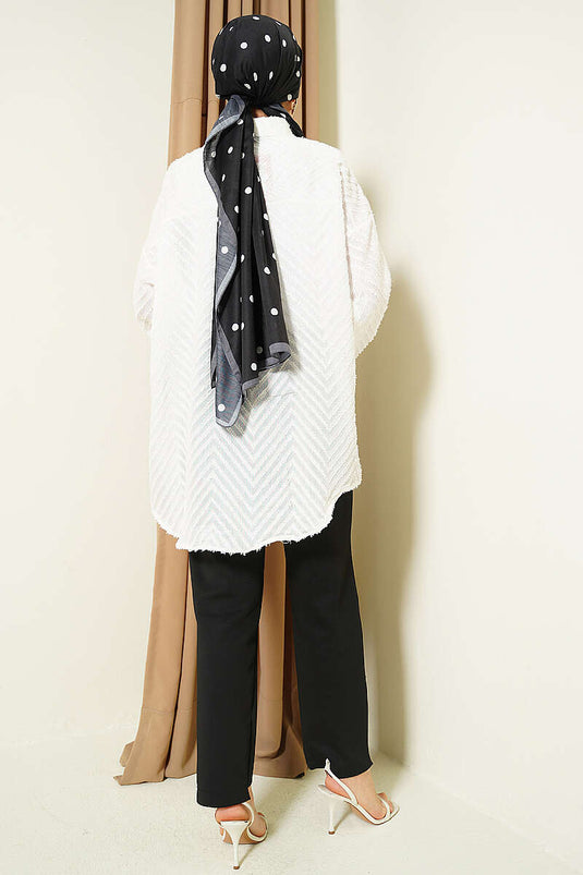 Chemise ample à franges Zikzak écru