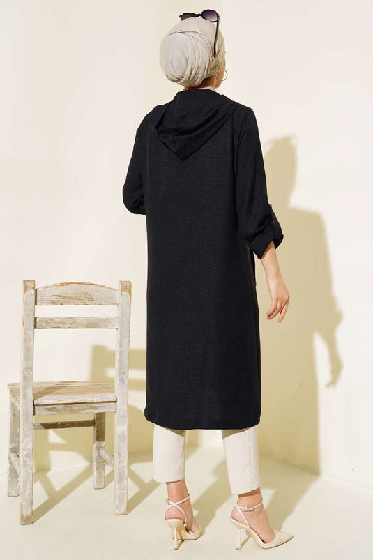 Casquette à capuche détaillée Staple noire