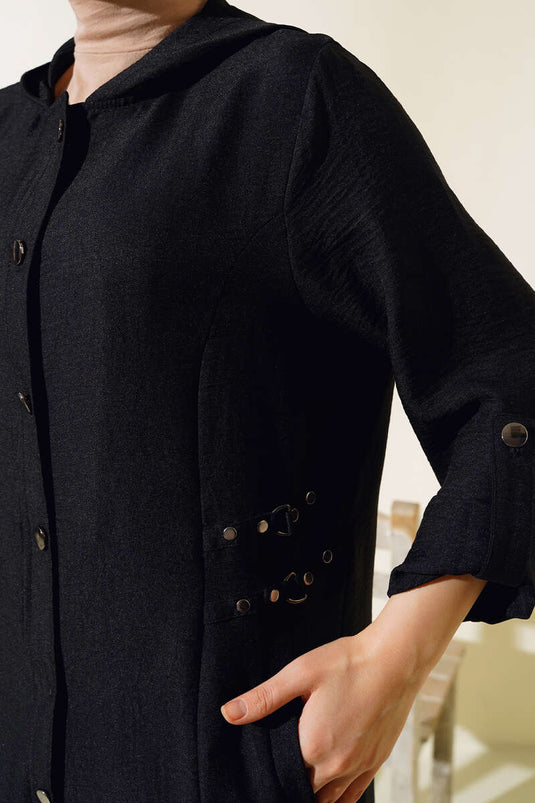 Casquette à capuche détaillée Staple noire