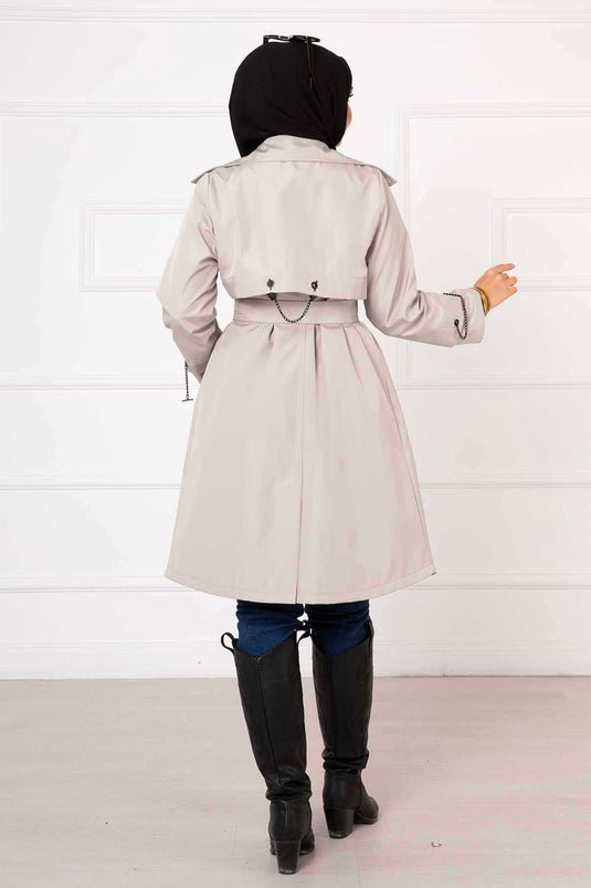 Chain Accessory Detail Lined Trench Stone