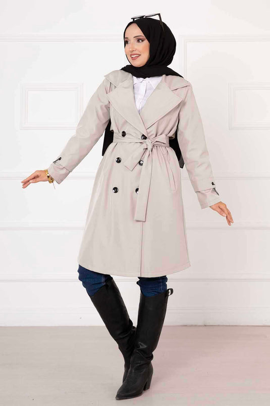 Chain Accessory Detail Lined Trench Stone