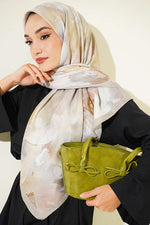 Écharpe Pastel Fleuri 120 Cm Beige