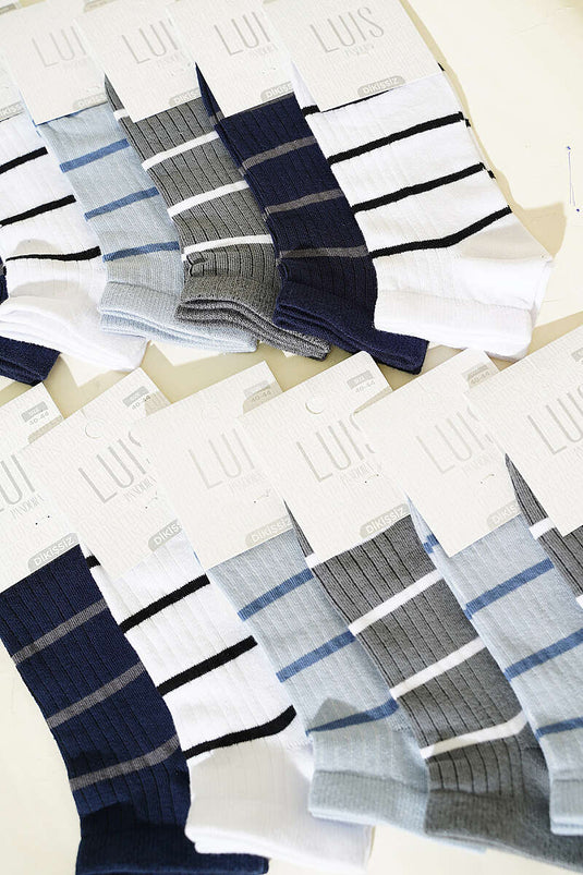 Lot de 12 chaussettes invisibles pour homme assorties 3
